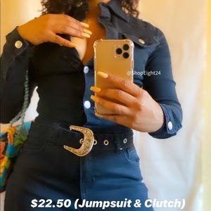 Charcoal Western Jumpsuit